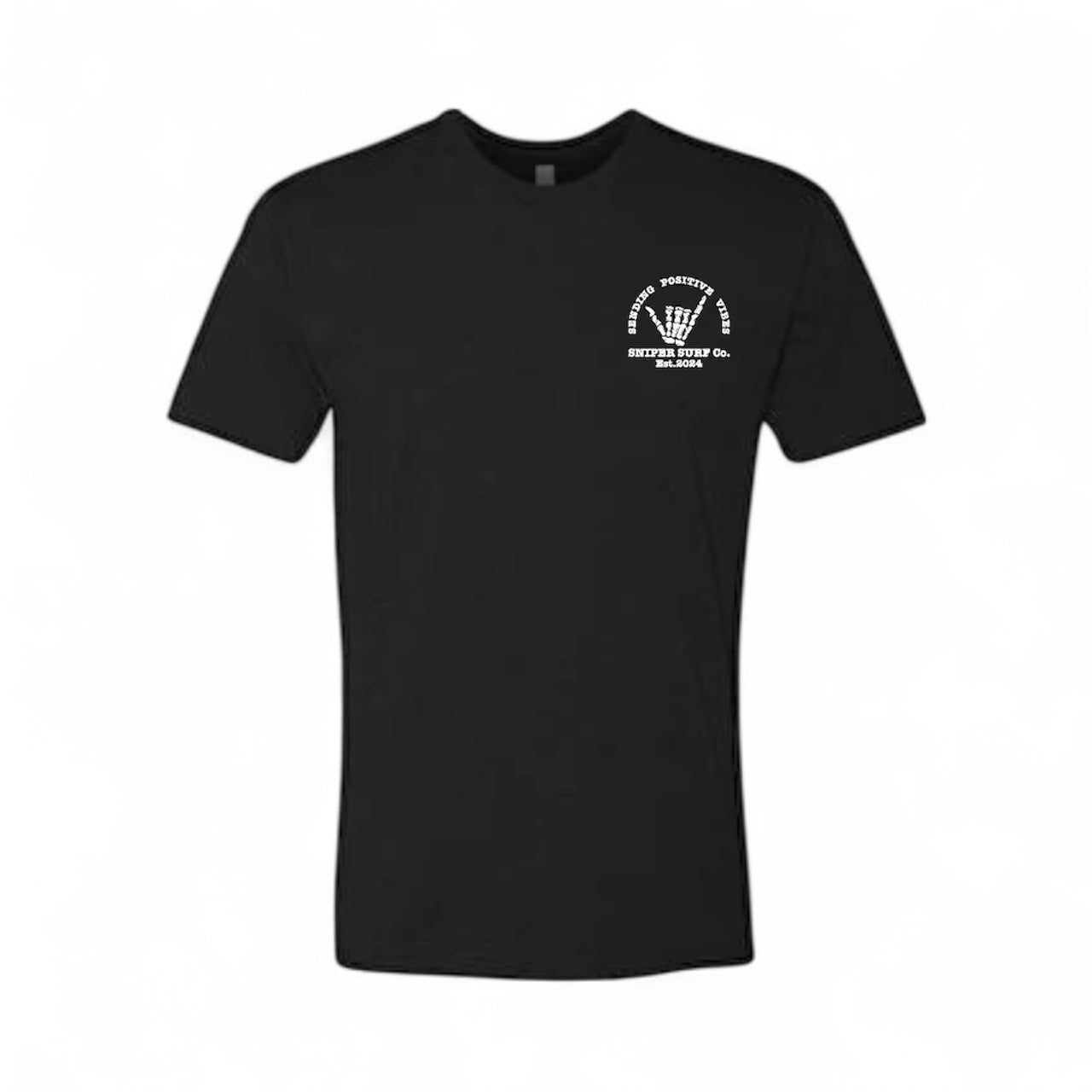 Sending Positive Vibes Short Sleeved T-Shirt (Reaper Black)