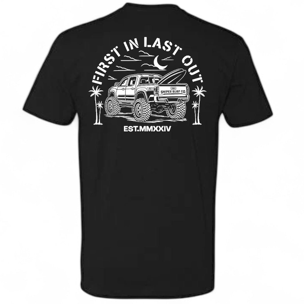 First in Last Out Short Sleeve T-Shirt (Reaper Black)