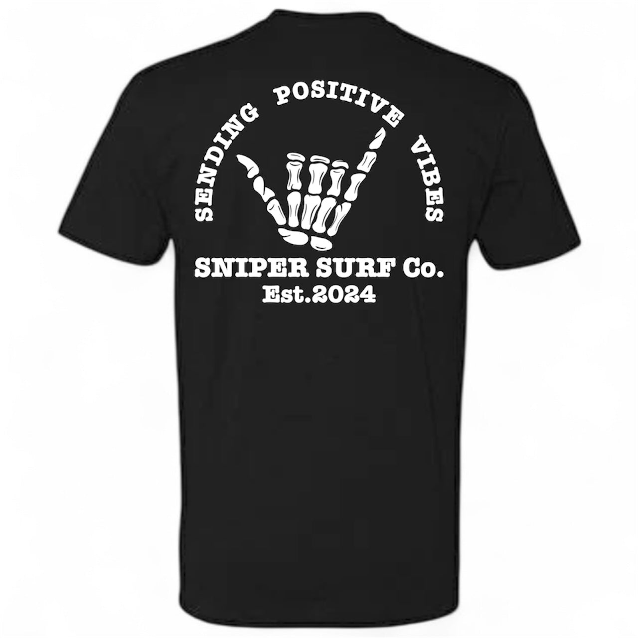 Sending Positive Vibes Short Sleeved T-Shirt (Reaper Black)