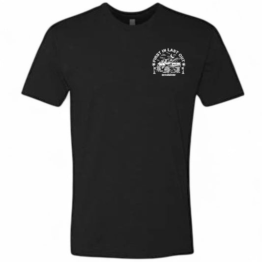 First in Last Out Short Sleeve T-Shirt (Reaper Black)