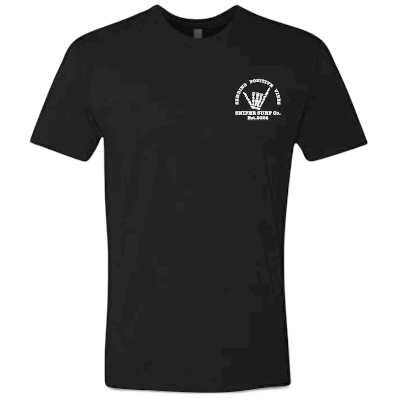 Sending Positive Vibes Short Sleeved T-Shirt (Reaper Black)