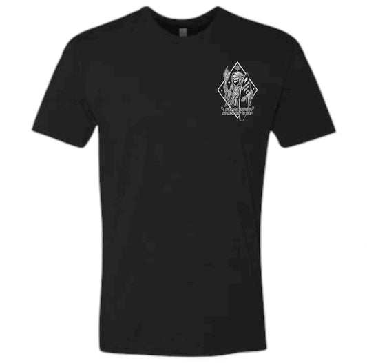 Burn The Bridges Sleeved Short Sleeved T-Shirt (Reaper Black)