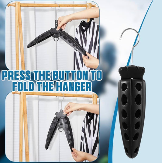 Wetsuit Hanger Foldable Surfing Suit Scuba Hangers Folding Vented Surfing Scuba Diving Accessories, Black, 20 Inches/ 51 cm After Unfolded