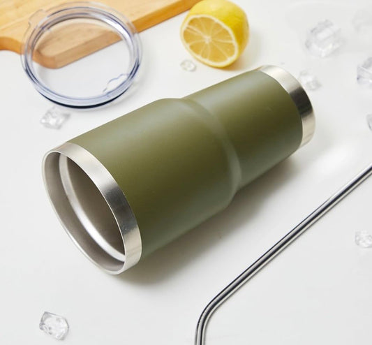 OD Green 30oz Insulated Tumbler with Lids and Straws, Stainless Steel Double Vacuum Coffee Tumblr